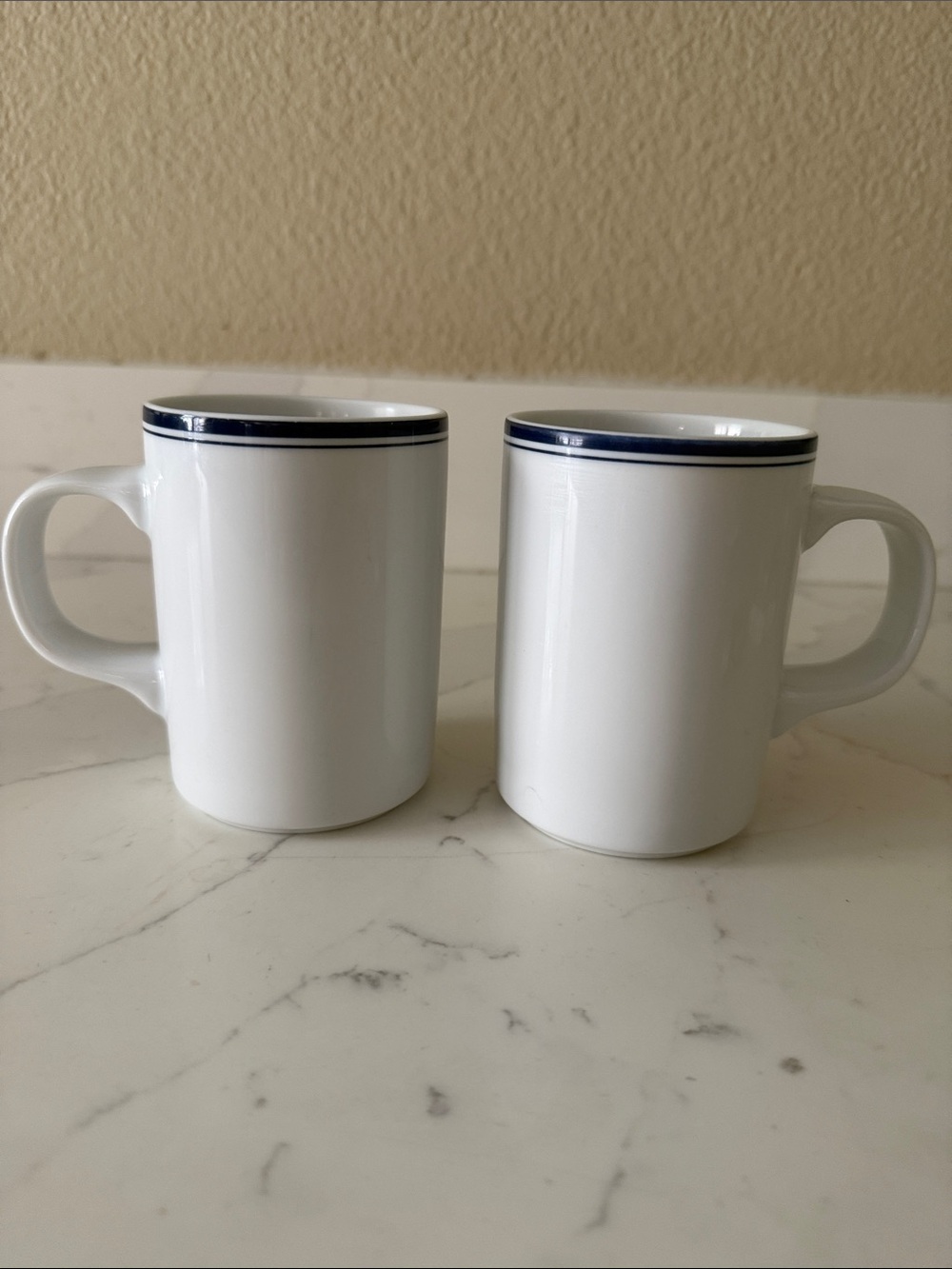 Dansk Allegro Blue Ceramic Mugs Set of 2